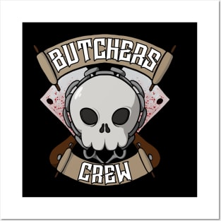 Butchers crew Jolly Roger pirate flag Posters and Art